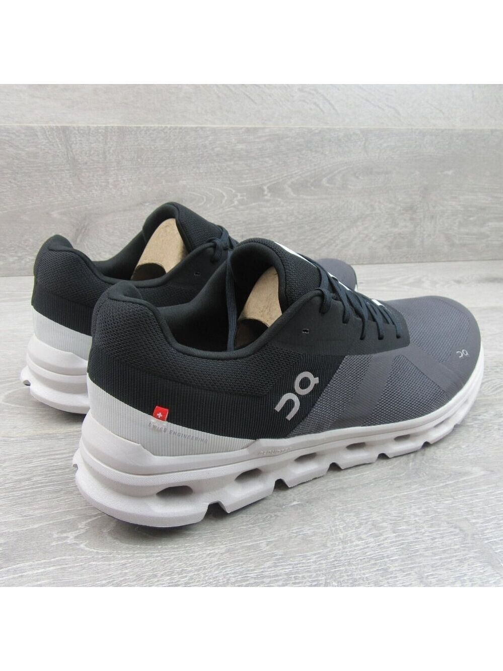 ON Cloudrunner Athletic Running Shoes Mens Size 12.5 Black White NEW #46.99017 - Picture 8 of 16